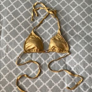 🌿 Gold Bikini Top